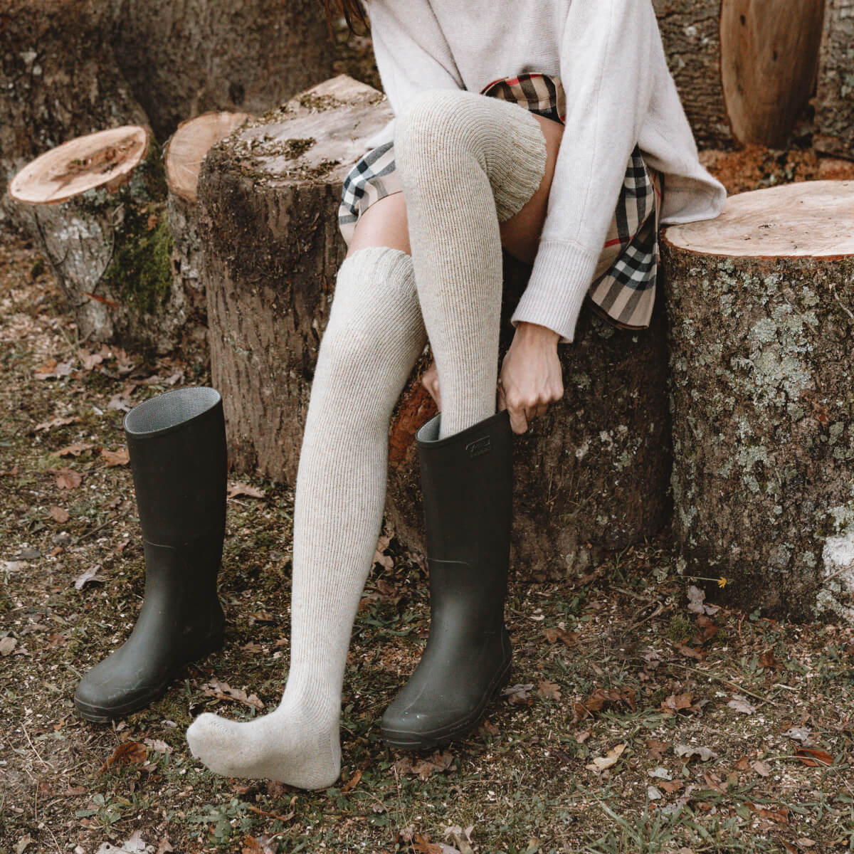 Earth Overknee-Socken (2 Paar)