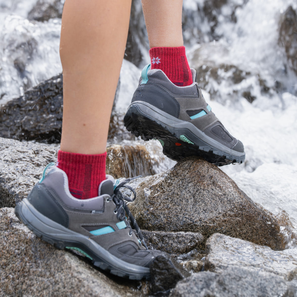 Hiking - Rot Knöchellang (1 Paar)