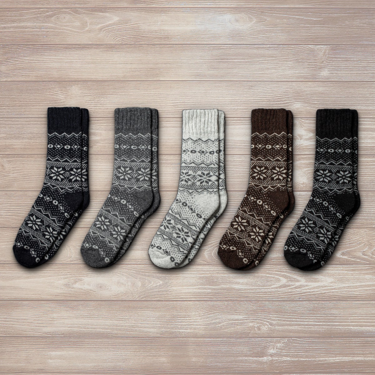 Bergen Wolle - Socks Paar) (5 DE Nordic